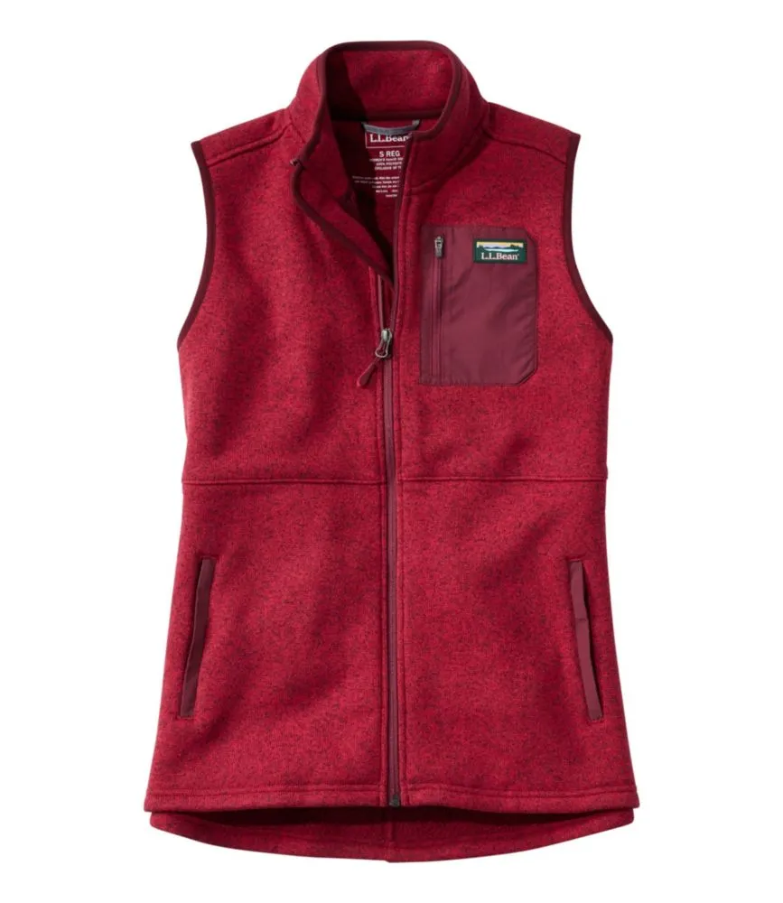 Women's Sweater Fleece Long Vest