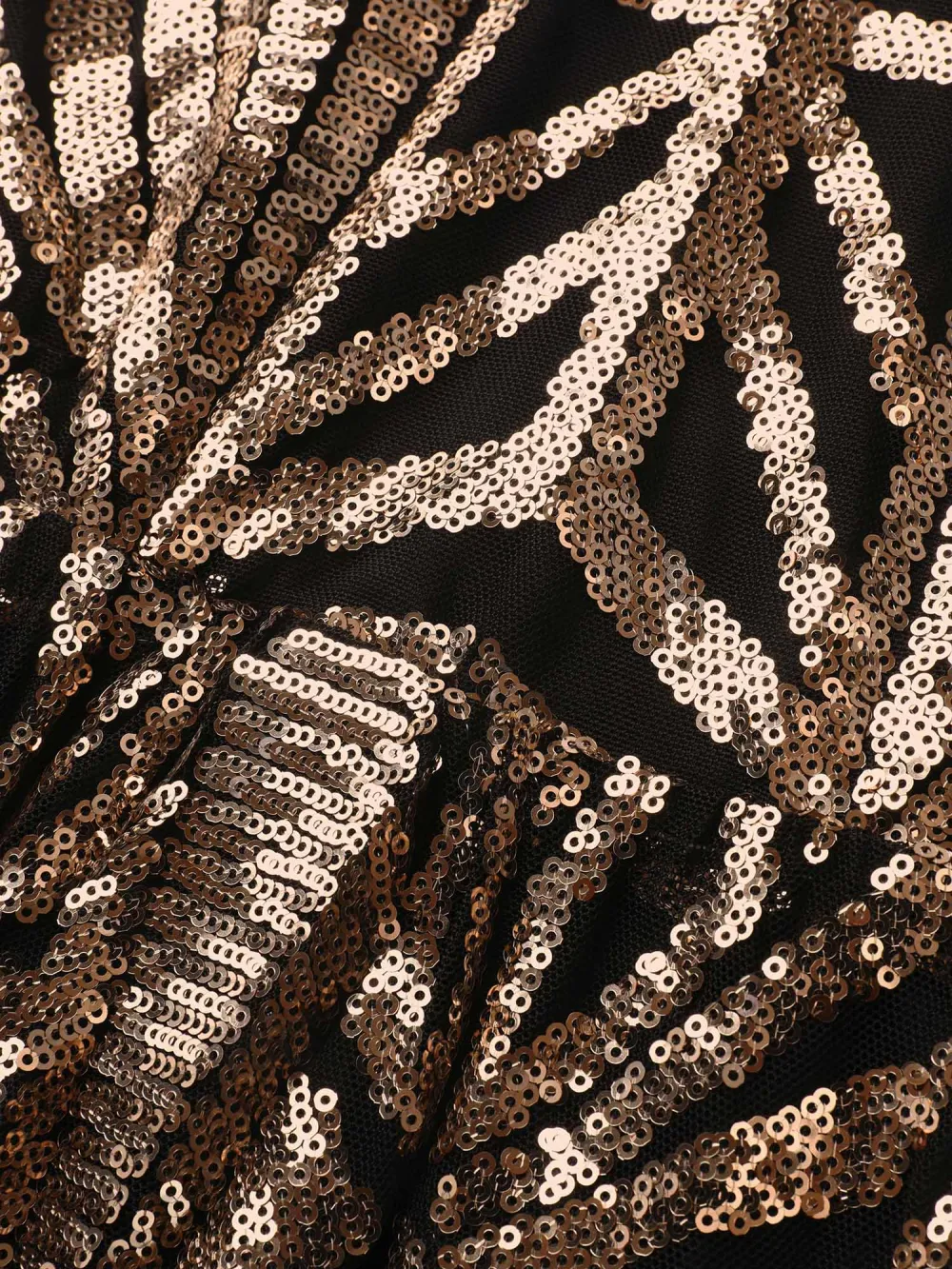 Geometric Sequin Dolman Sleeve Midi Dress