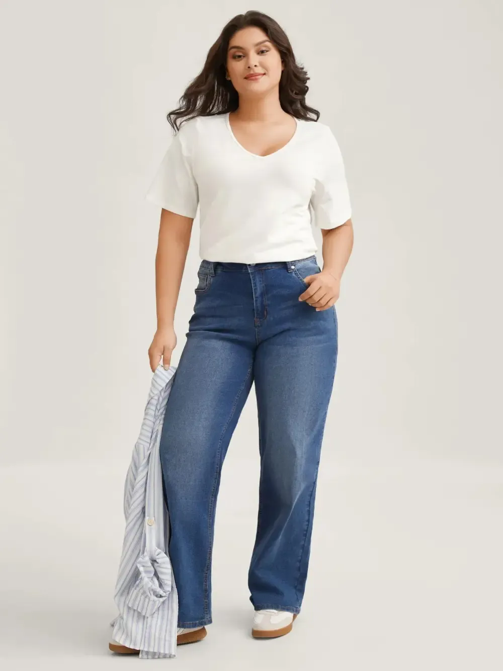 4 Pack Cotton V Neck Plain Basic T-shirt