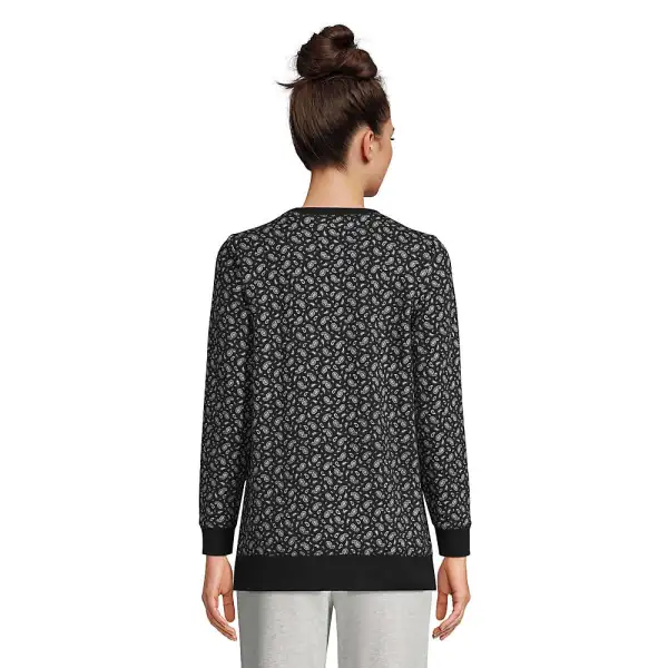 Women's Petite Serious Sweats Crewneck Long Sleeve Sweatshirt Tunic