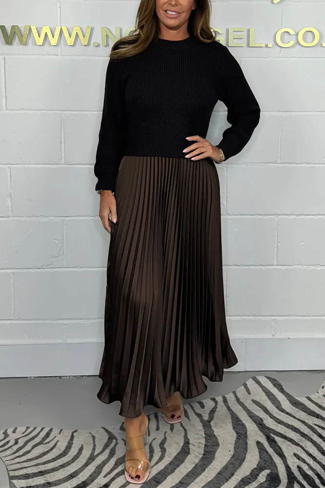 Long Sleeve Jumper & Pleated Bottom Dress