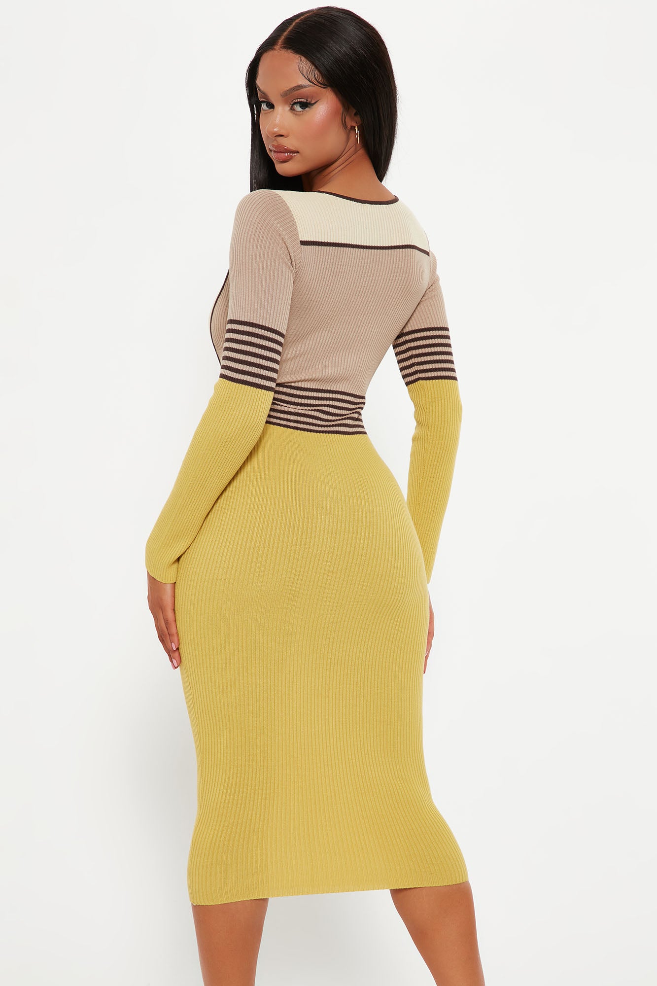 Zarita Knit Midi Dress - Cream/combo