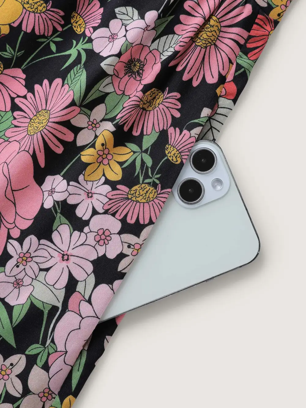 Rayon Floral Print Cinched Waist Mini Dress