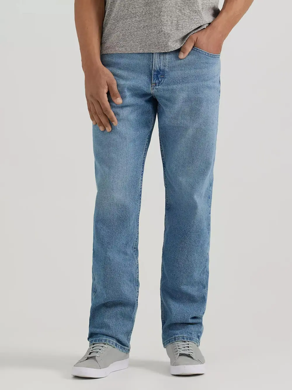 WRANGLER FIVE STAR PREMIUM DENIM FLEX FOR COMFORT RELAXED FIT JEAN IN STONE