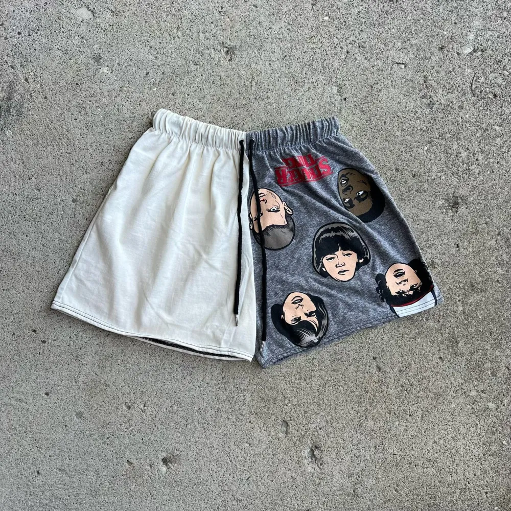 Beige shorts printing how perfect and cozy piece for your Halloween day
