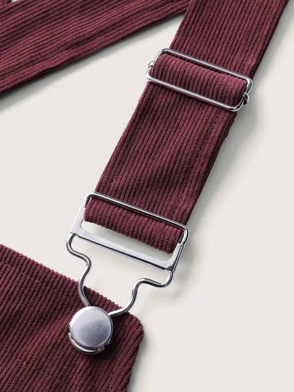 Corduroy Overall Straps Stretchy Back Midi Dress