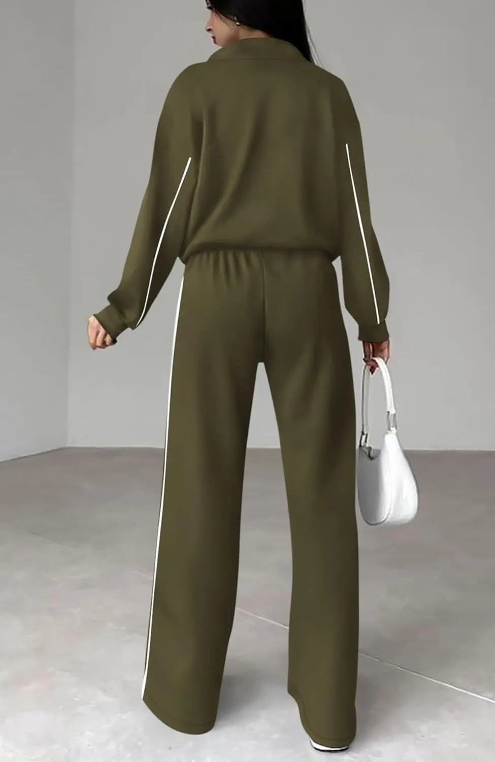 Women's Two Piece Tracksuit Fall 2024 Long Sleeve Jogger Sweatsuit Sets