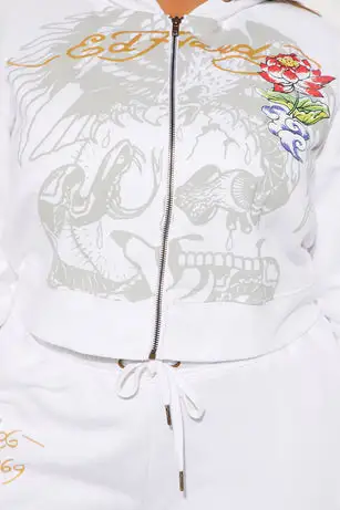 Ed Hardy Dreams Pant Set - White