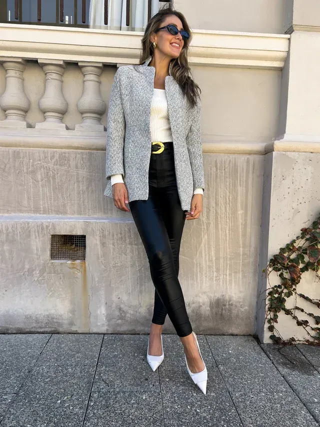 Women's Solid Color Pocket Long Sleeve Open Front Coat