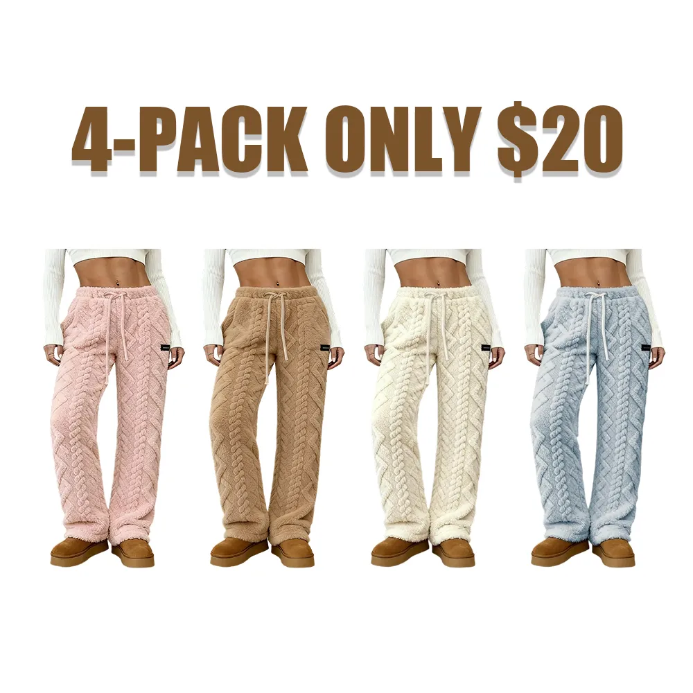 Women's wool lining casual pants