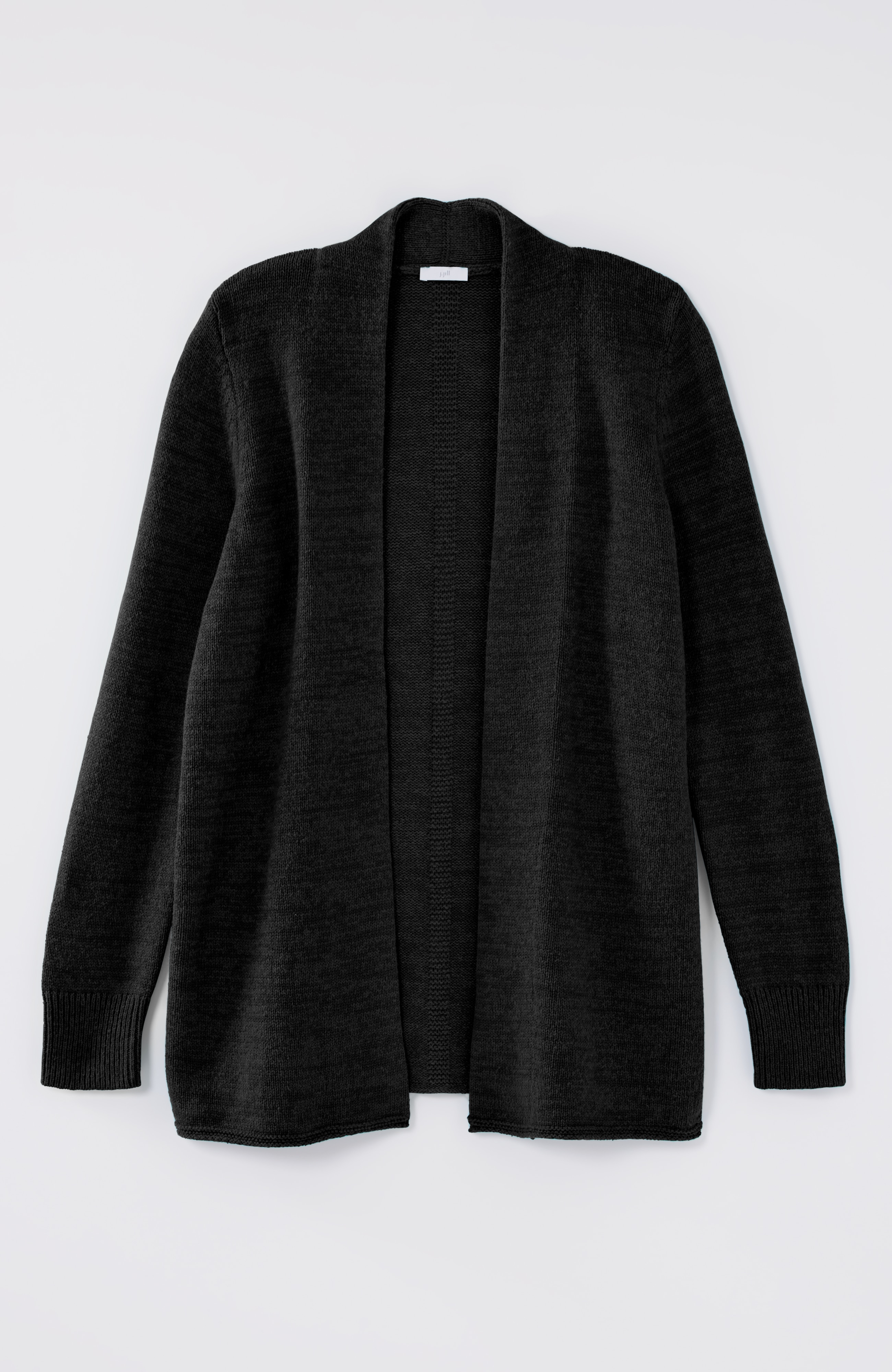 Open-Front Shawl-Collar Cardi