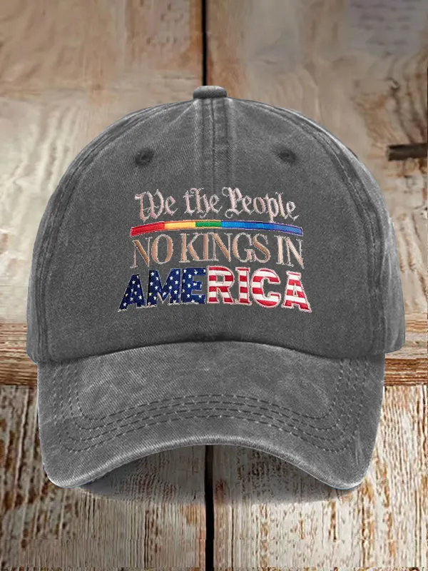 Retro We The People No Kings In America Print Baseball Cap