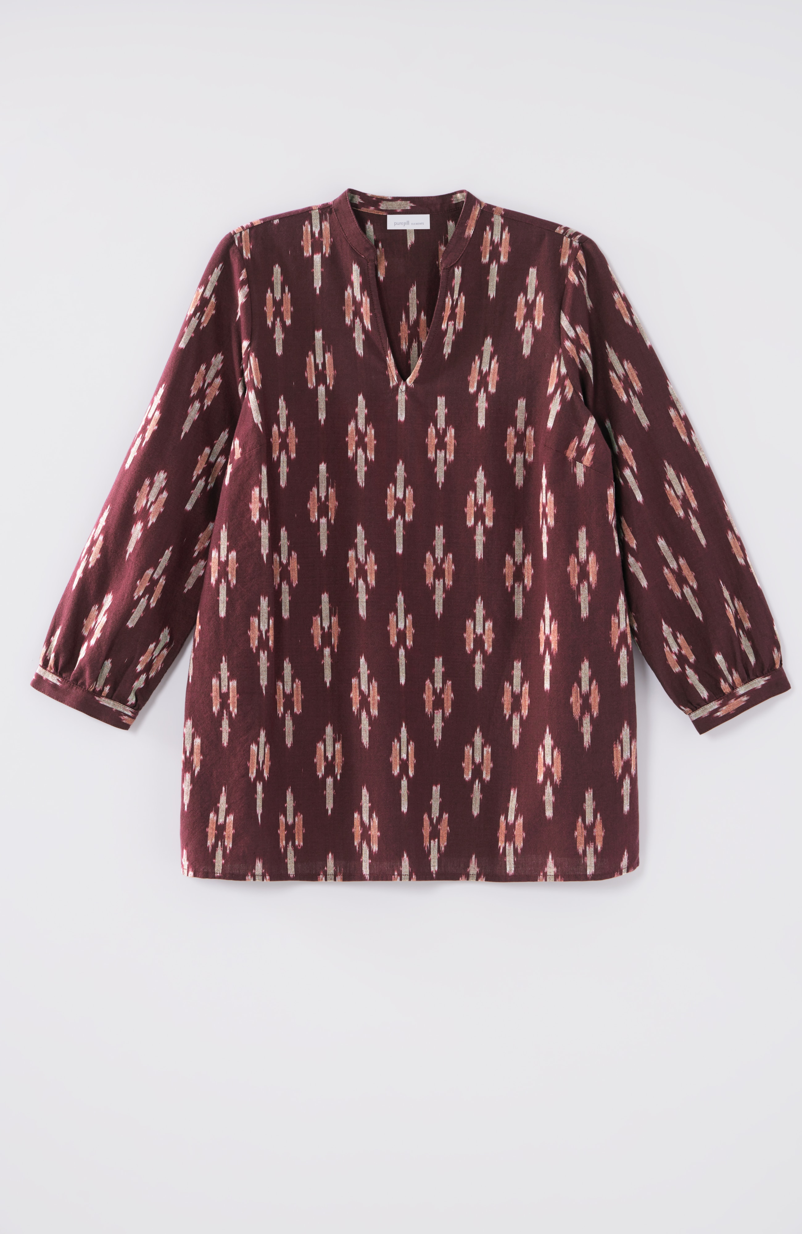 Pure Jill V-Neck Ikat Top