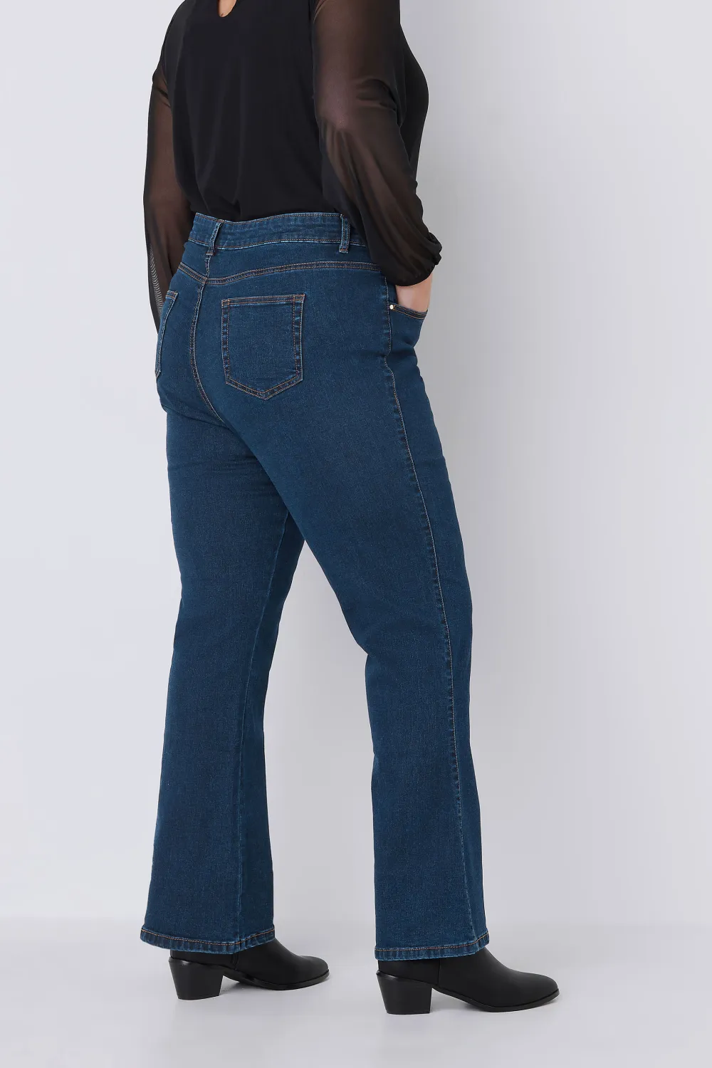 EVANS Curve Fit Black Bootcut Jeans