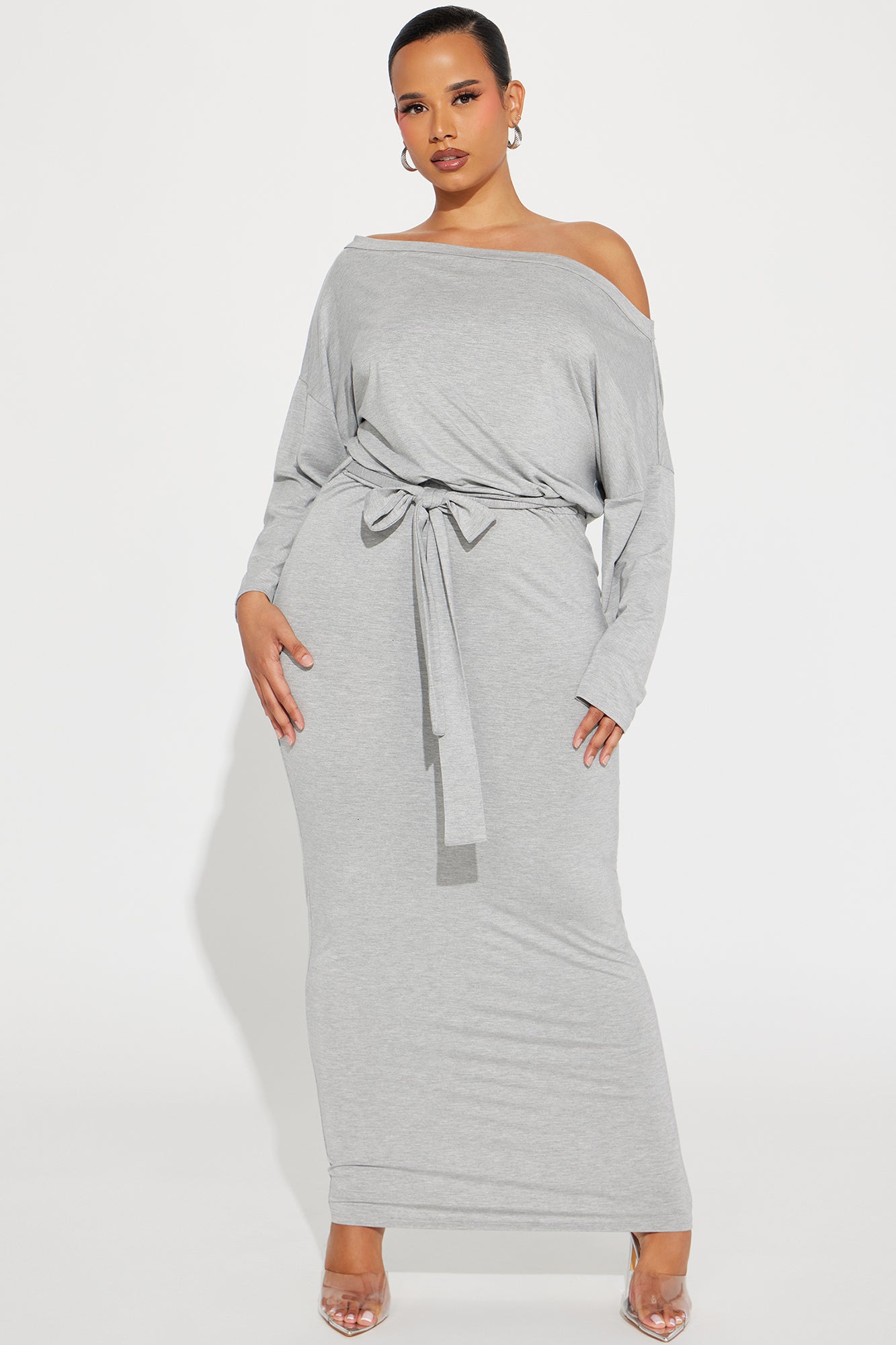Midnight Stroll Maxi Dress  - Heather Grey