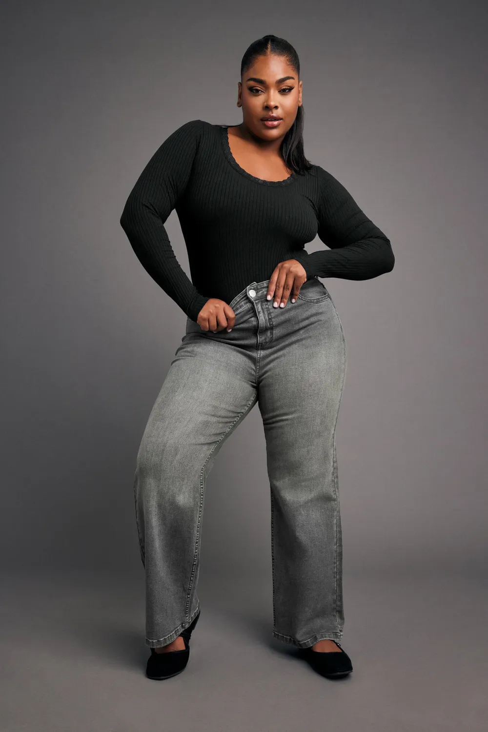 YOURS Curve Indigo Blue Wide Leg Denim Jeans