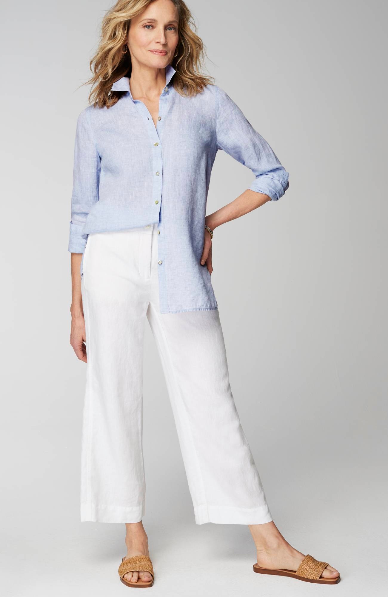 Everyday Linen Button-Front Shirt