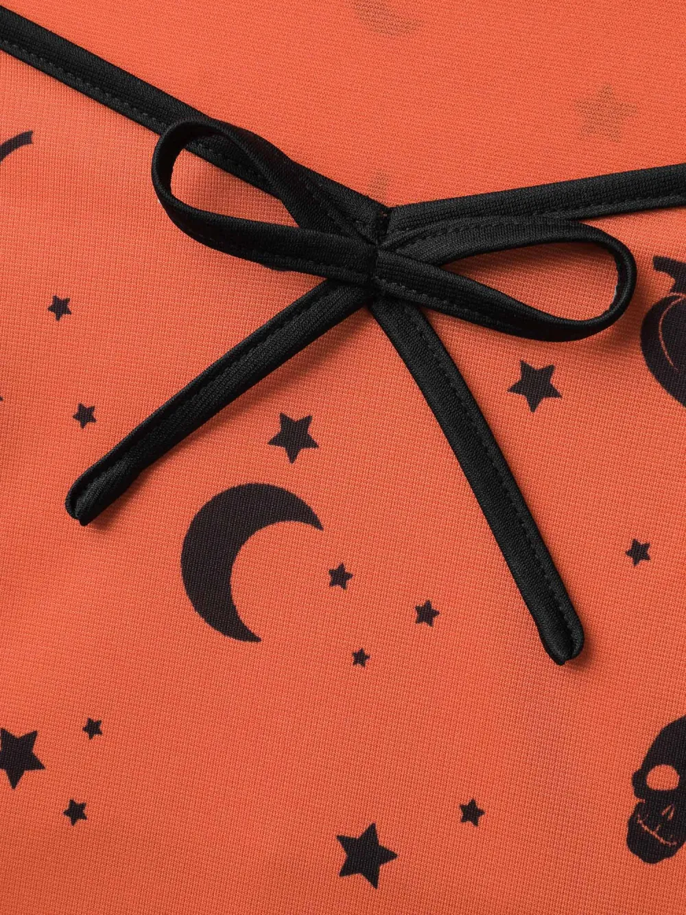 Scary Halloween Print Colorblock Midi Dress