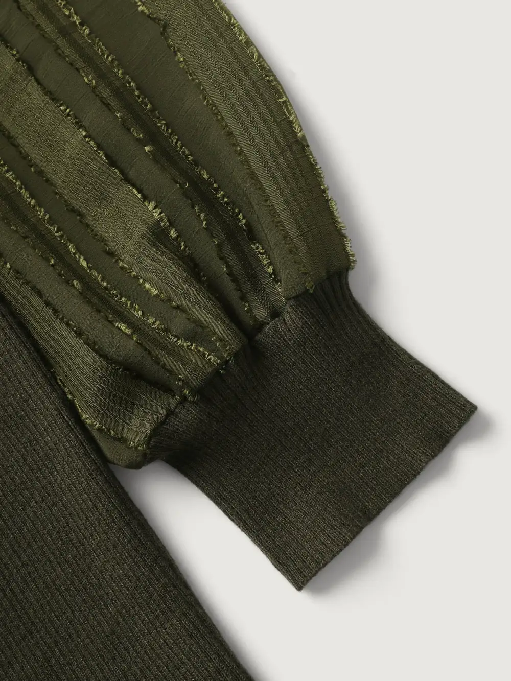 Bodycon Fit Textured Square Neck Pullover