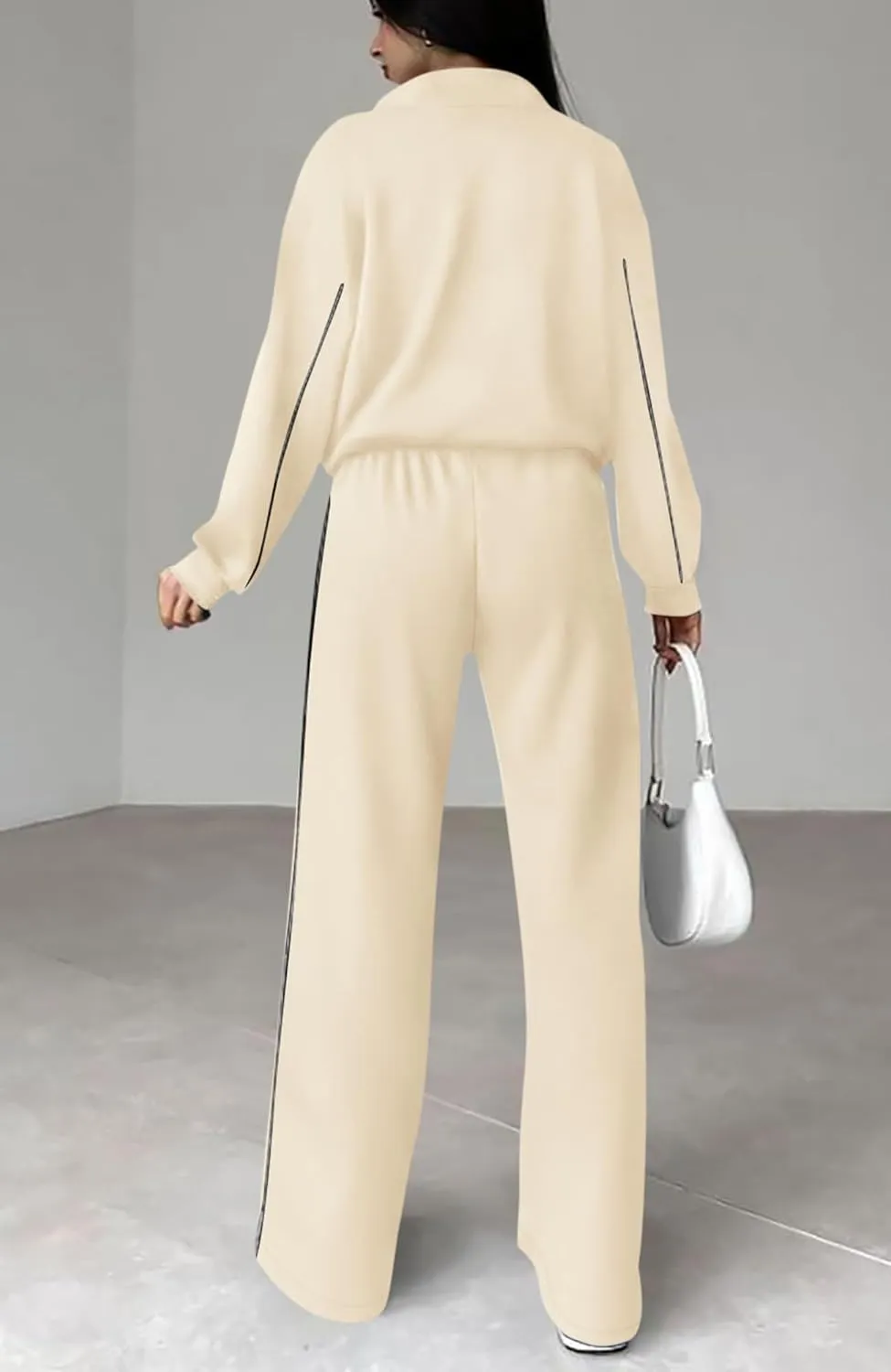 Women's Two Piece Tracksuit Fall 2024 Long Sleeve Jogger Sweatsuit Sets