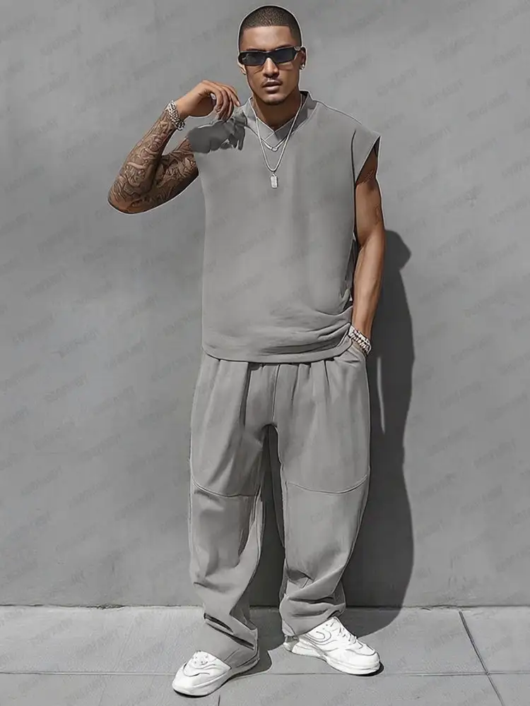 Relaxed Style Tank Top Balloon Pants Set