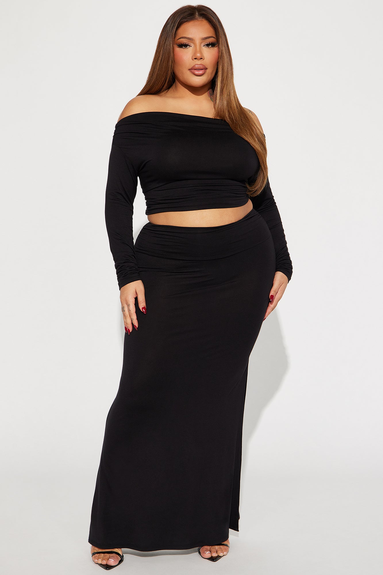 Crazy For Love Skirt Set - Black