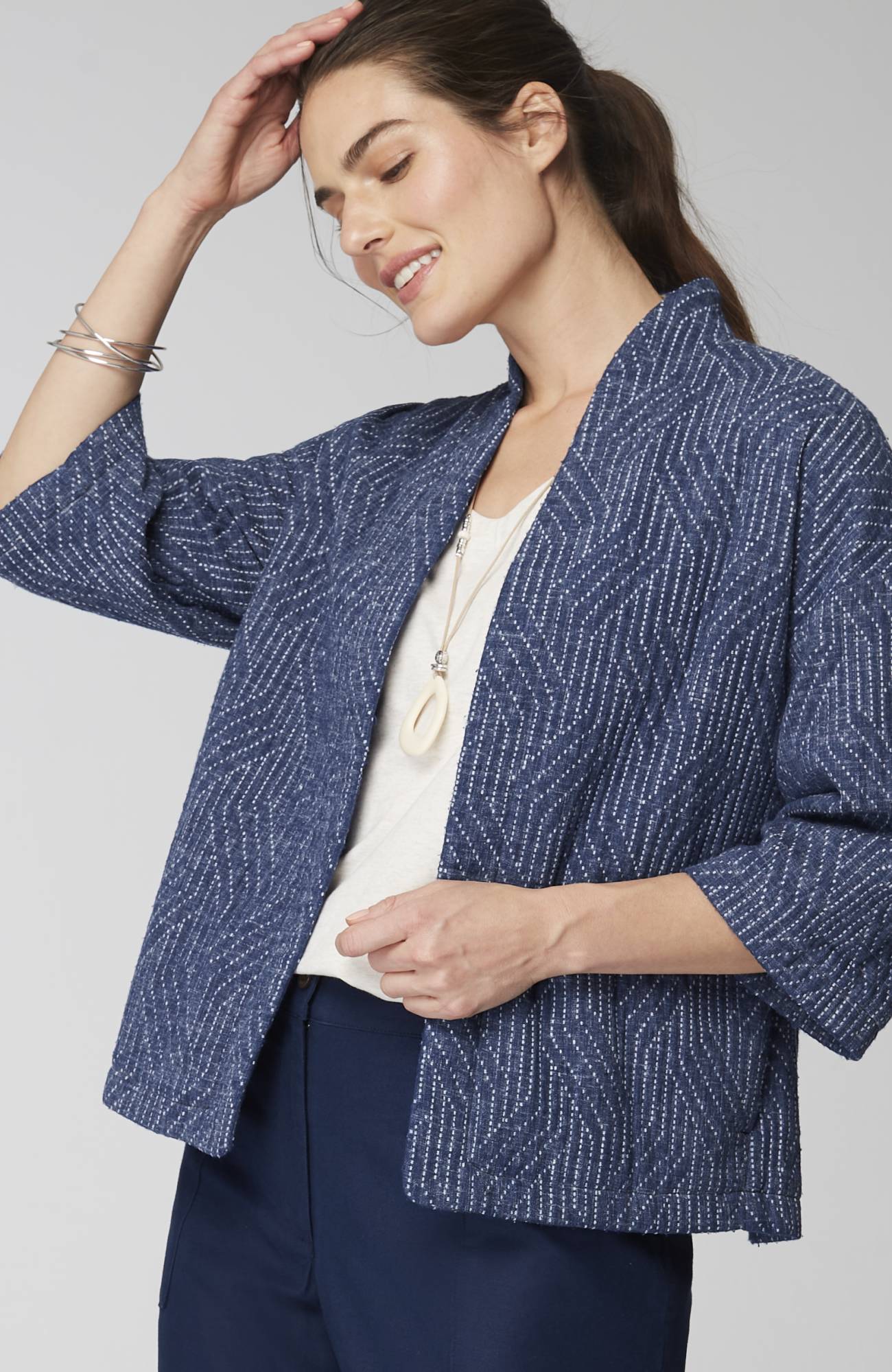 Pure Jill Square-Sleeve Jacket