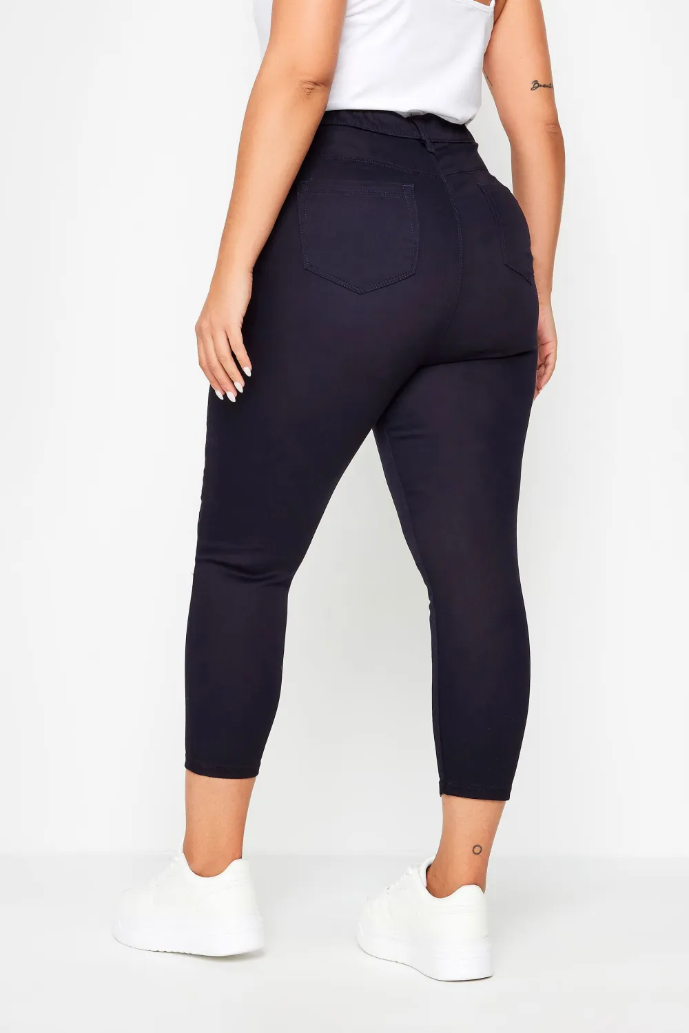 YOURS Curve Rose Pink Cropped Stretch GRACE Jeggings