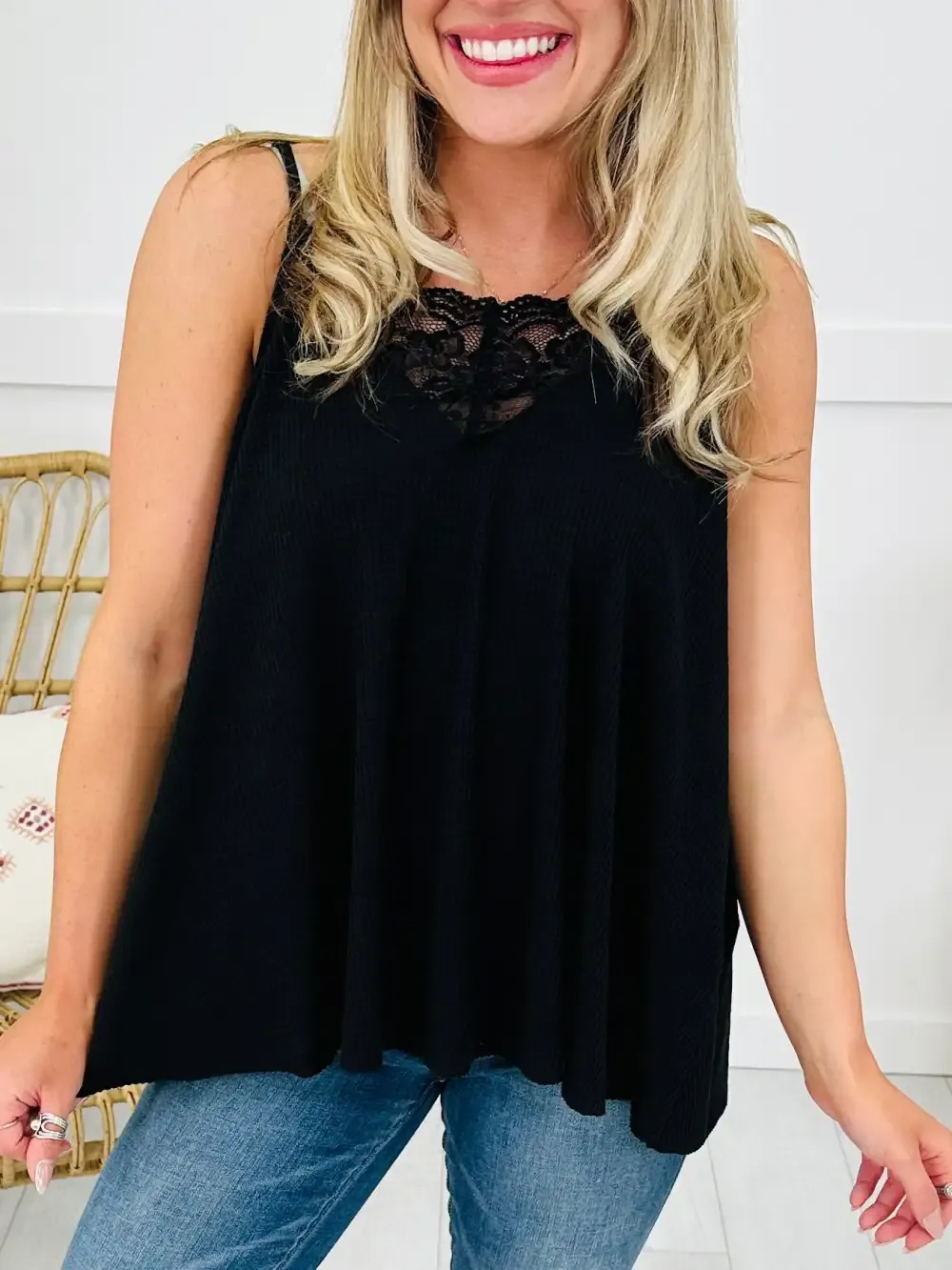 Softly Laced Tank Top- Multiple Colors!