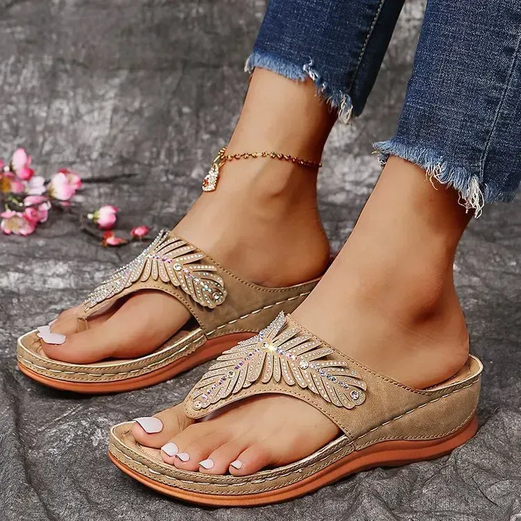 Classic Leather Orthopedic Flip-flop Sandals(⚡Clearance Sale)