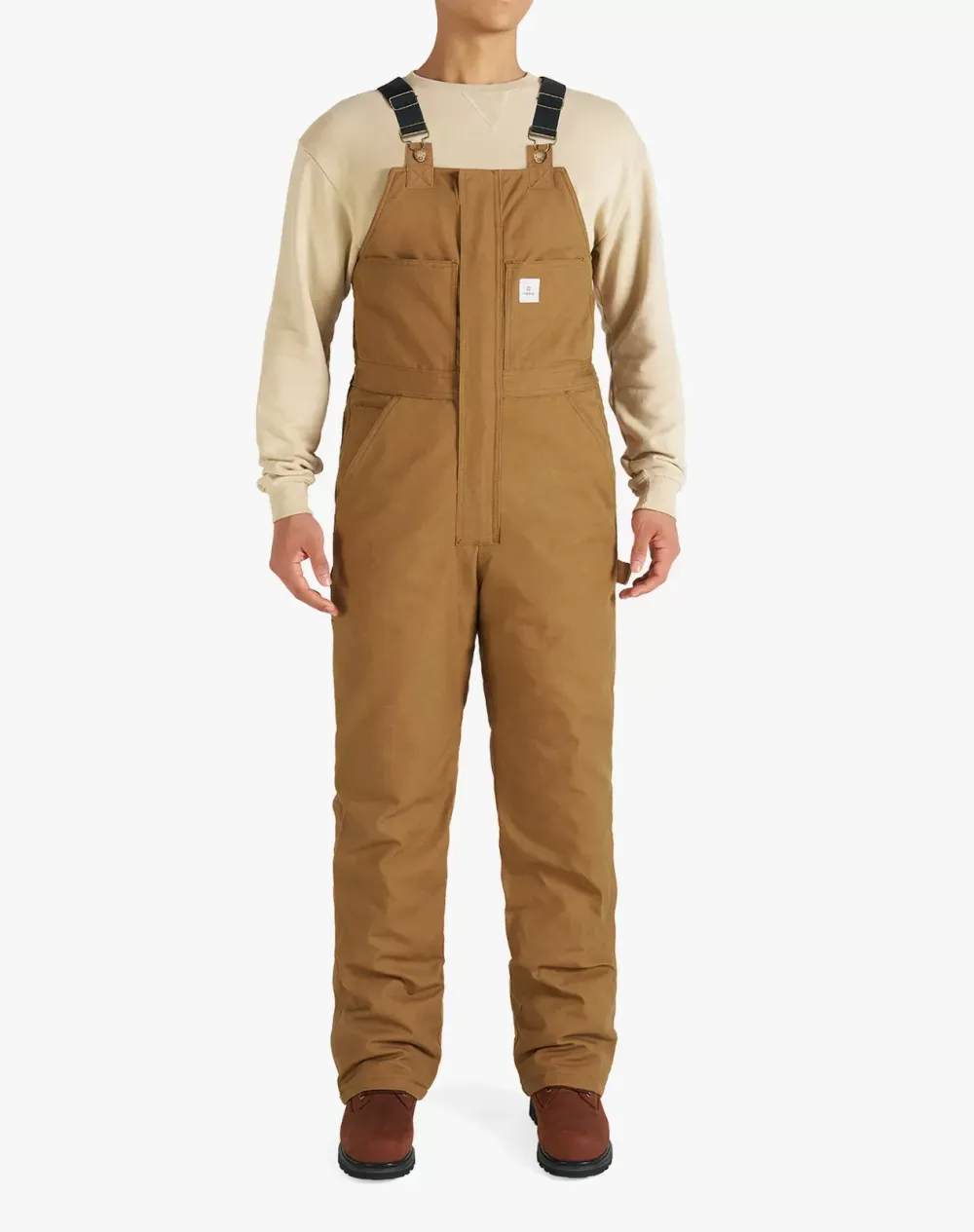 Men's Elastic Canvas Overalls - Loose and Lightweight Workwear