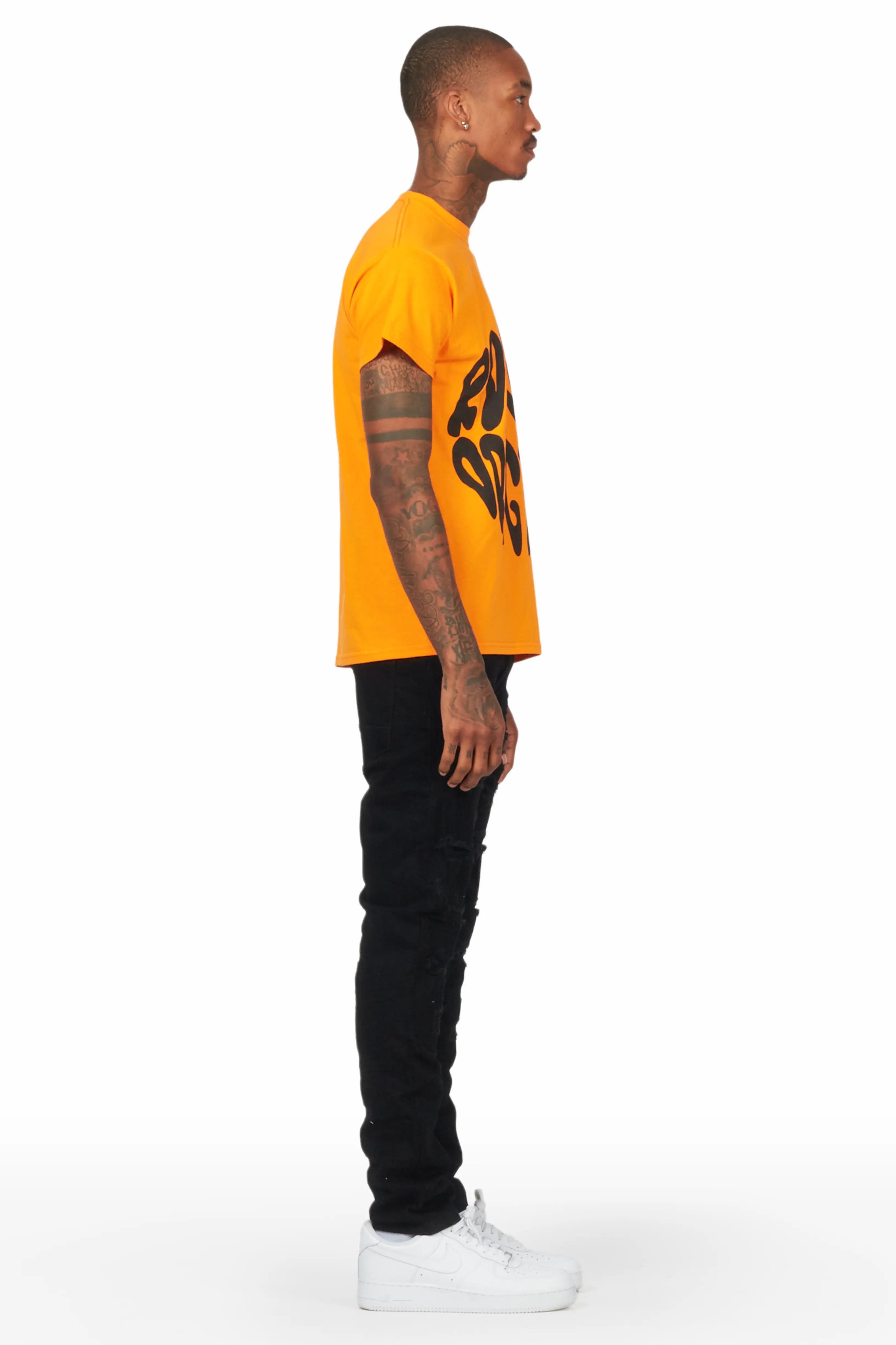 Gaines Black Ripped Slim Straight Jean