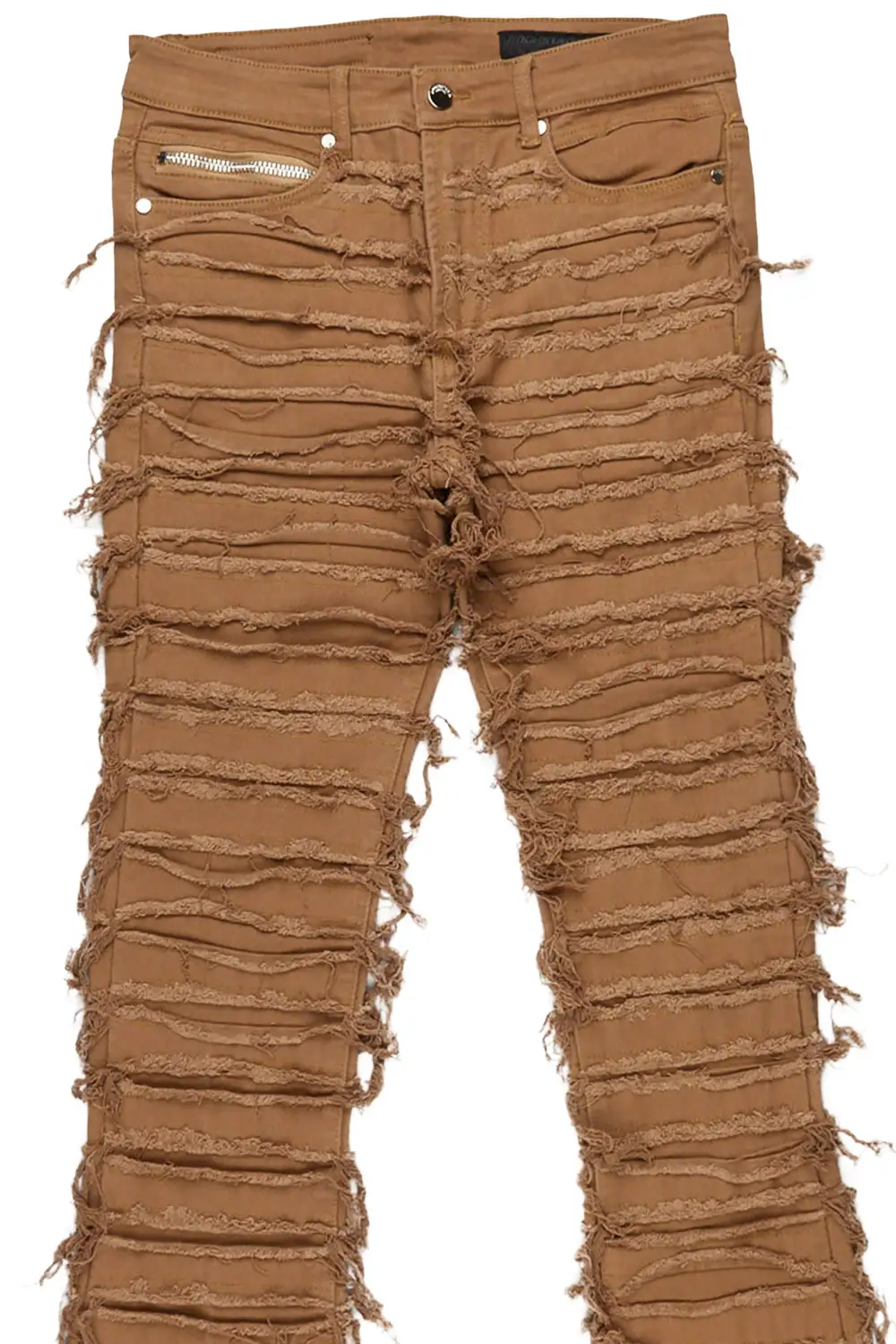 Kunno Beige Stacked Flare Jean