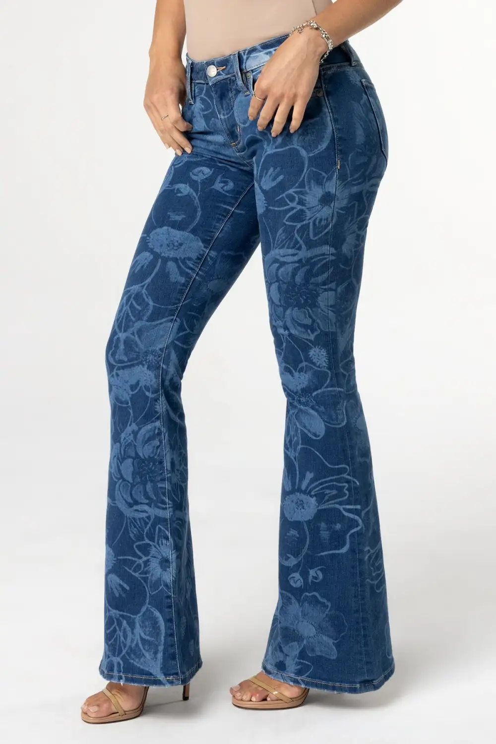 Rhiannon Floral Flare Jeans