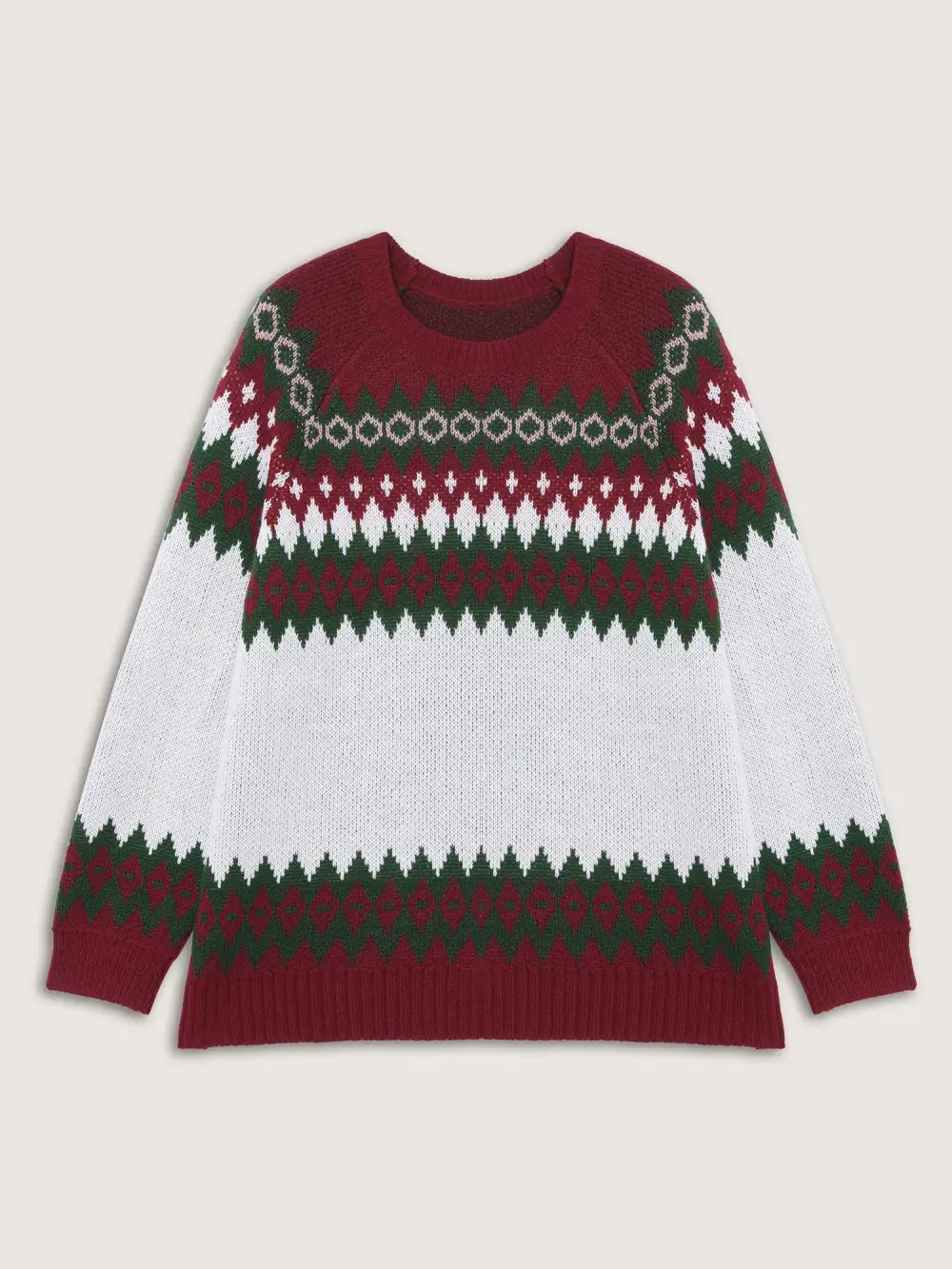 Fair-Isle Holiday Jacquard Pullover