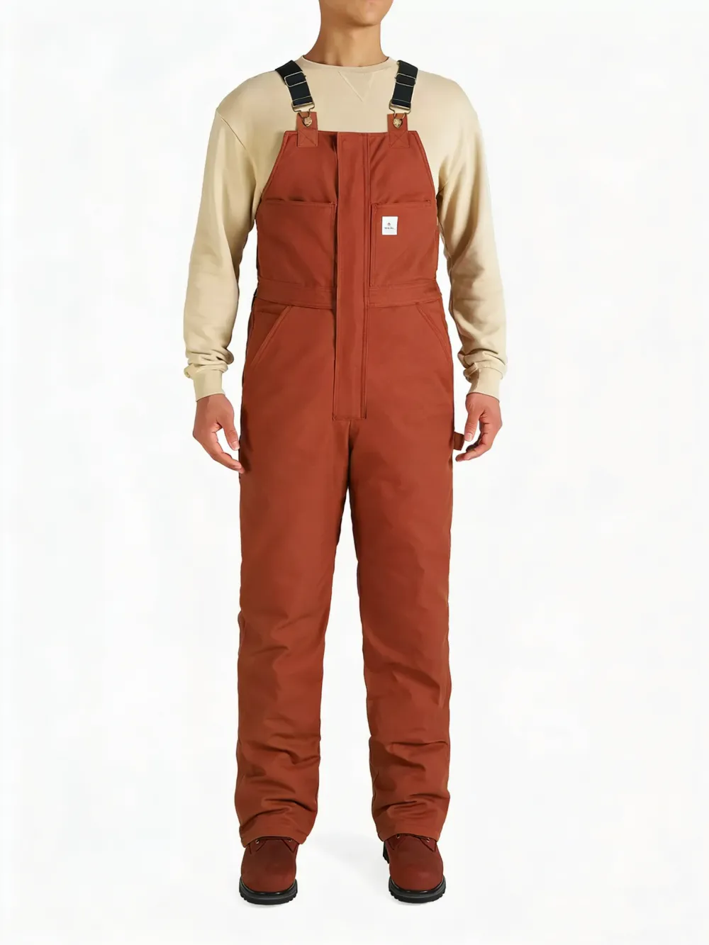 Men's Elastic Canvas Overalls - Loose and Lightweight Workwear