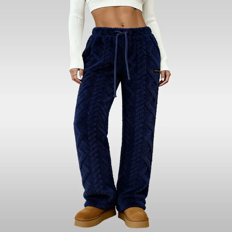 Women's wool lining casual pants