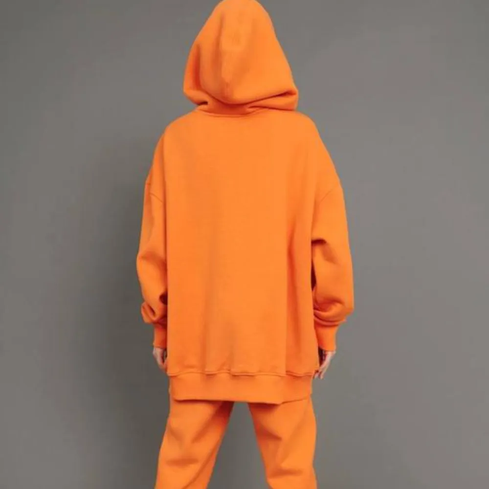 Casual Solid Color Long Sleeves Hooded Set