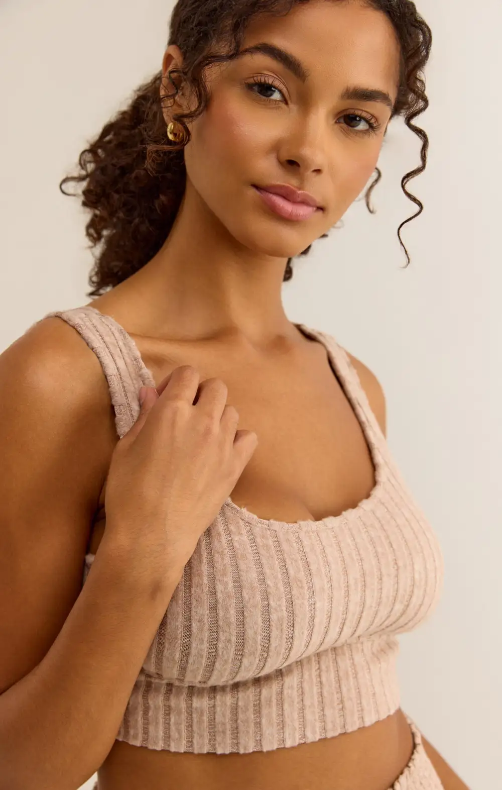 Zoe Silky Rib Tank Bra