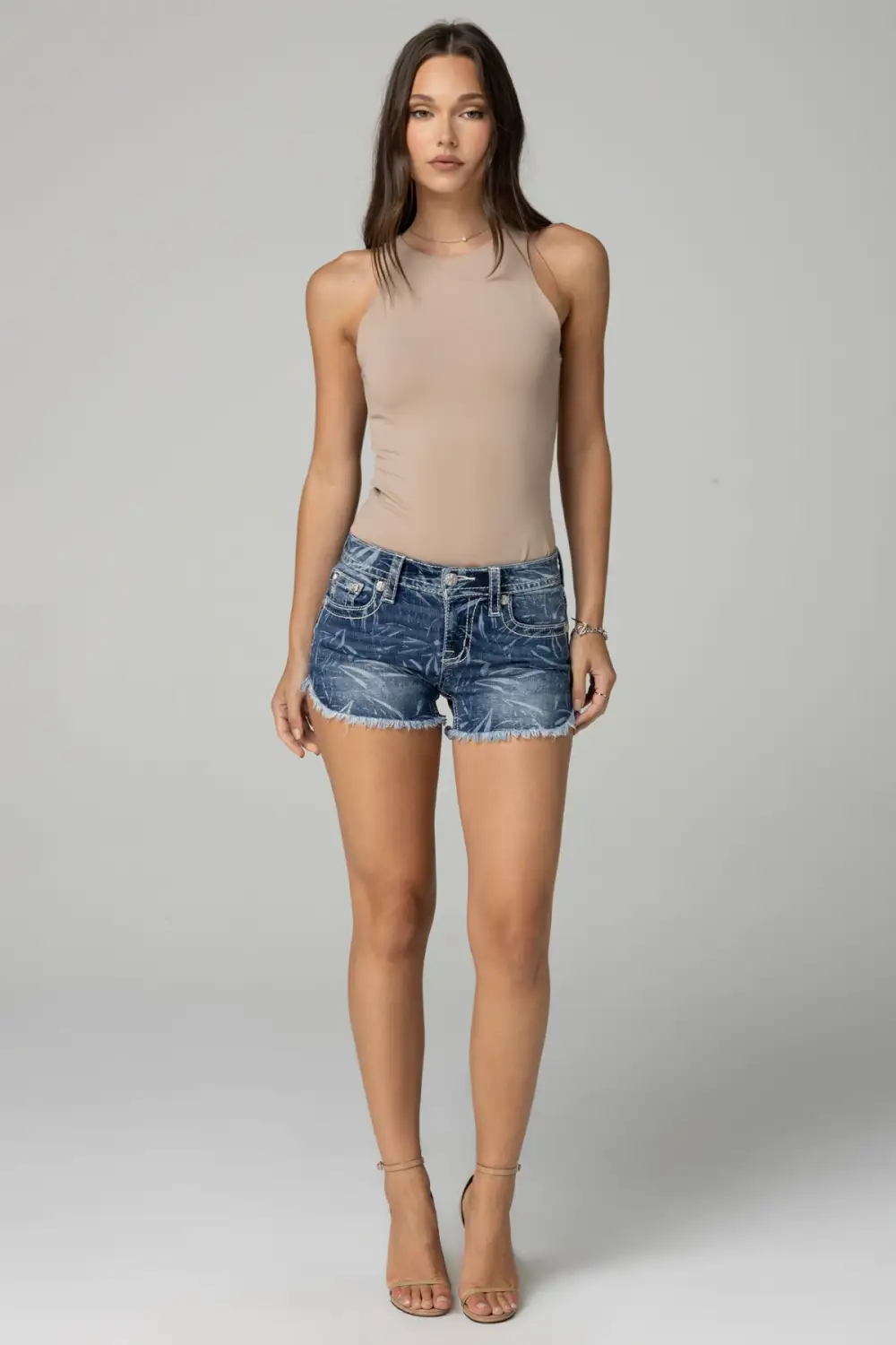 Denim Palms Shorts