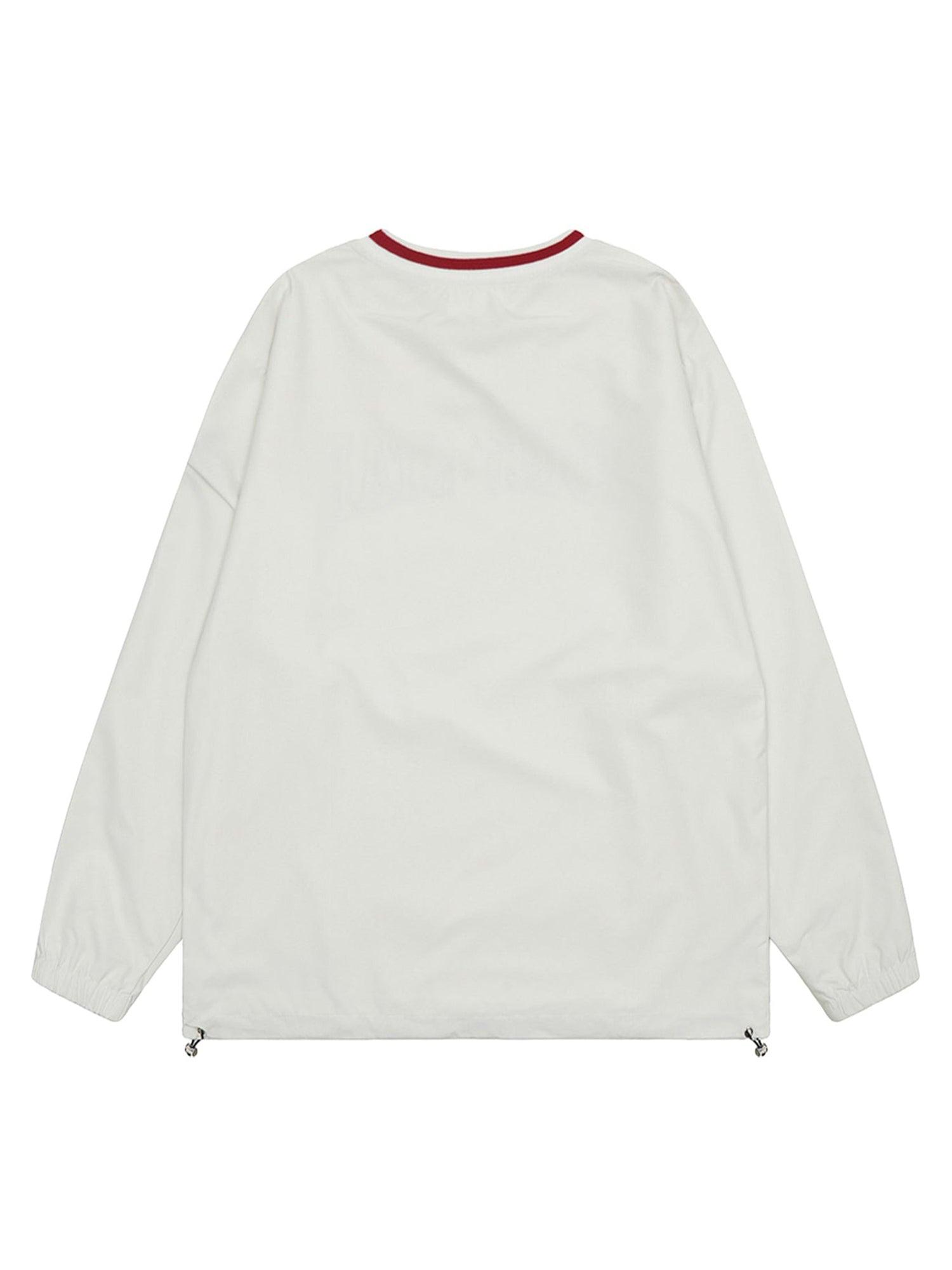 Retro Embroidered Monogrammed V-neck Sweatshirt - 2146