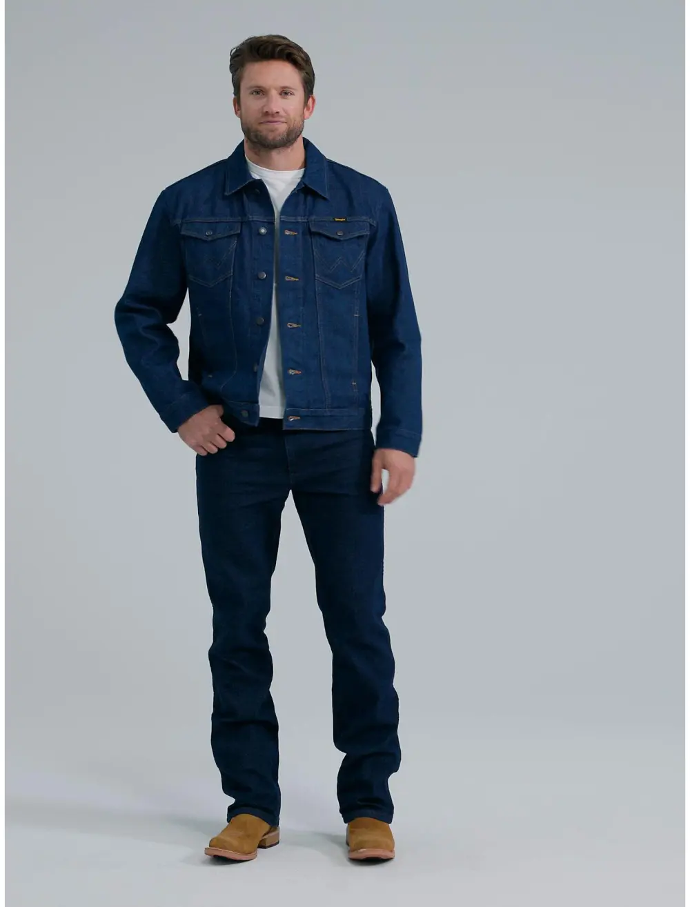 WRANGLER COWBOY CUT NAVY STRETCH SLIM FIT JEAN IN NAVY