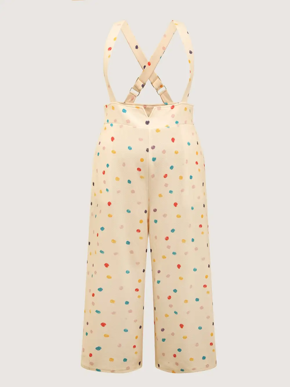 Colorful Polka Dots Cinched-Waist Jumpsuit