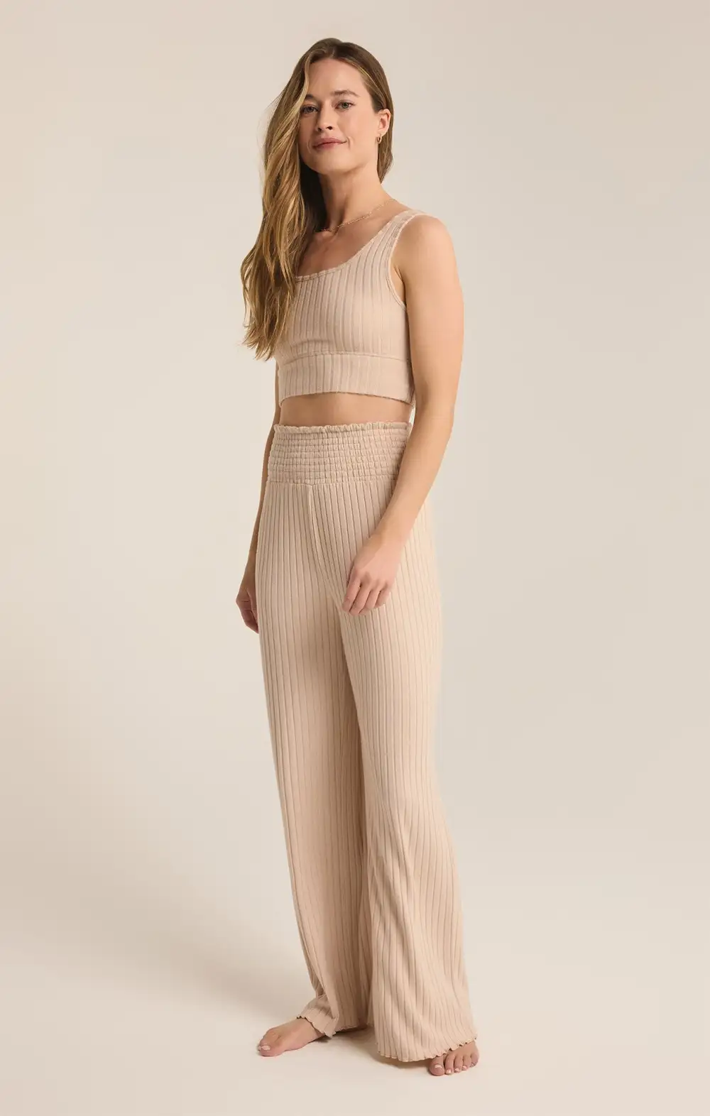 Dawn Smocked Rib Pant