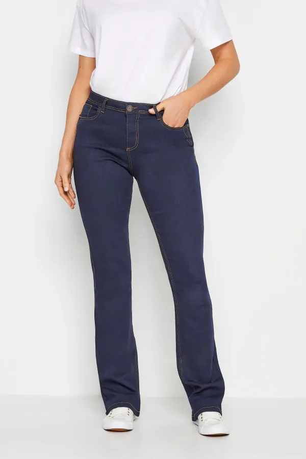 LTS Tall Black RAE Stretch Bootcut Jeans