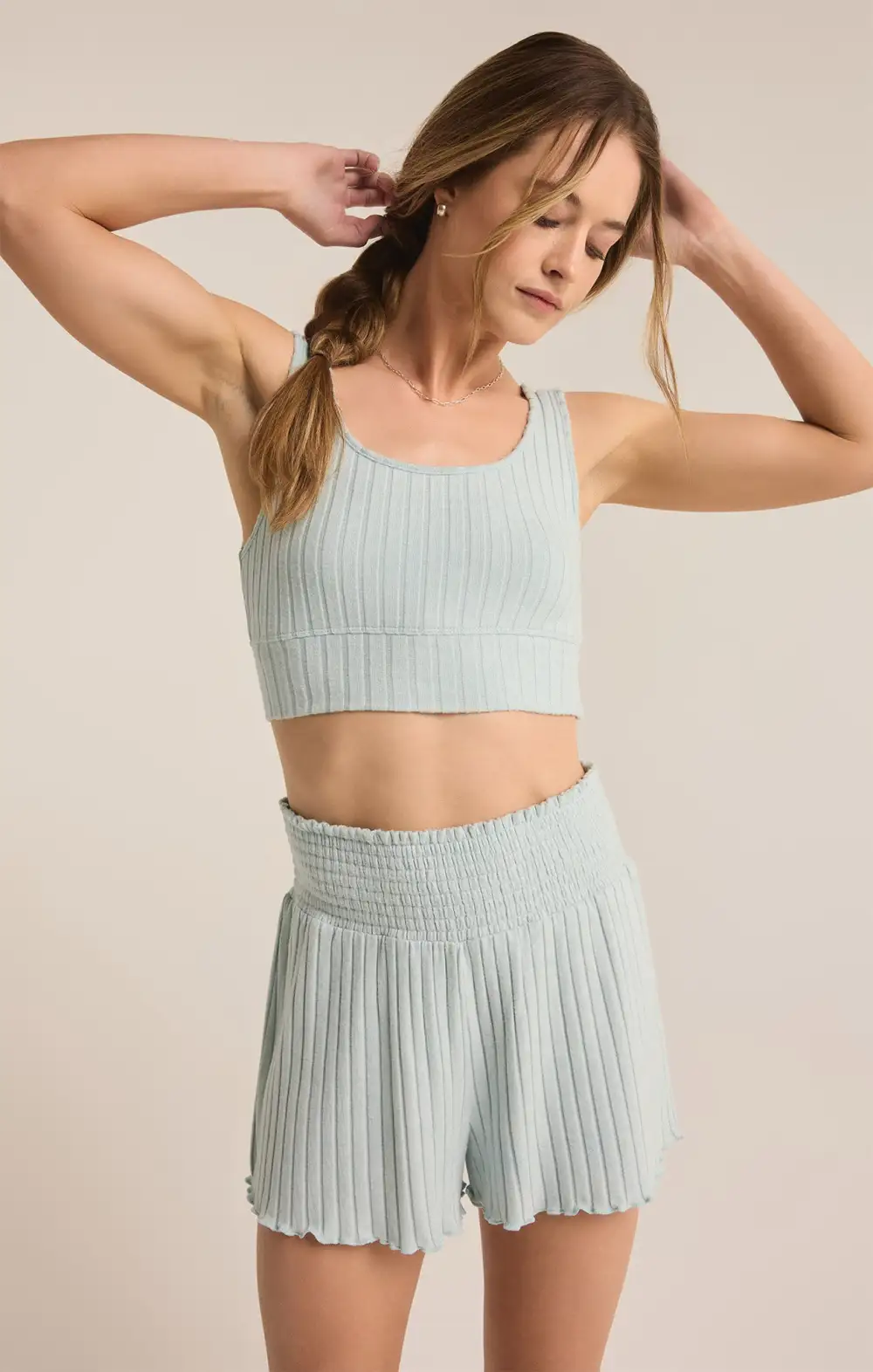 Zoe Silky Rib Tank Bra