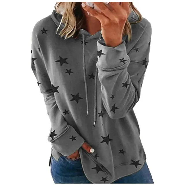 Women's Print Stars Daily Winter Spring &  Fall Fall & Winter