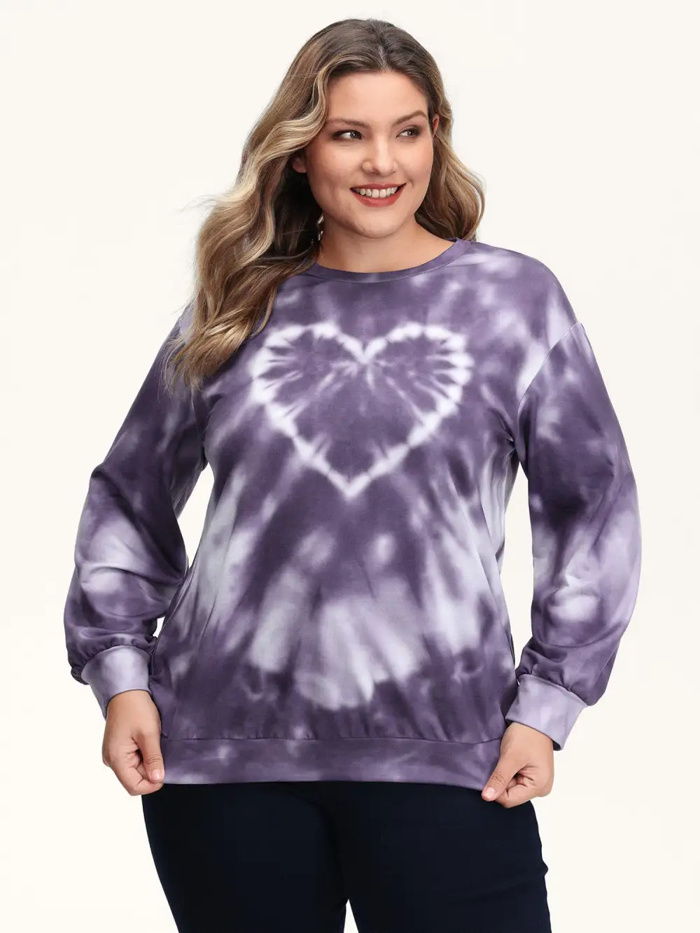 Heart Color Blend Relaxed-Fit Sweatshirt