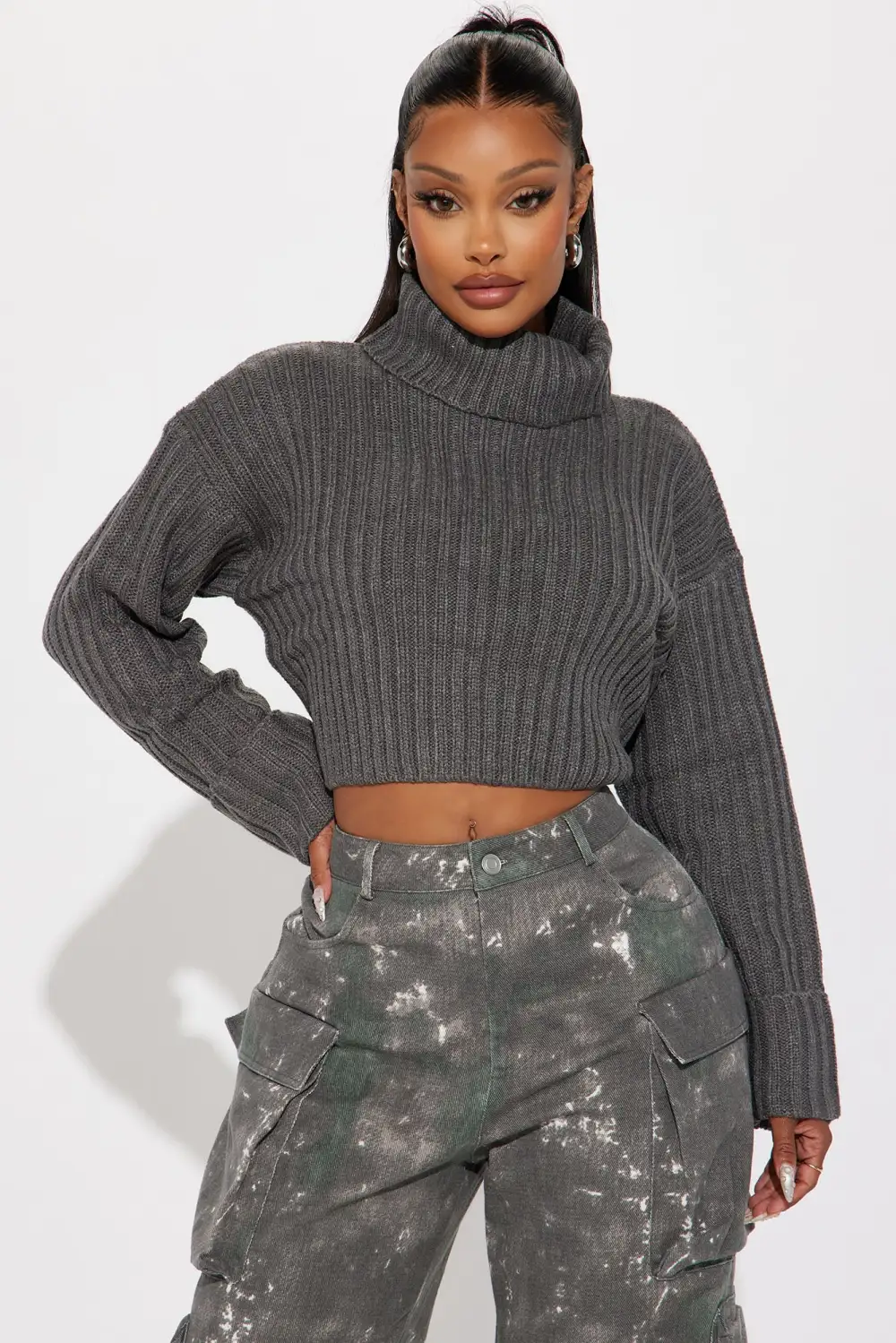 Saree Sweater - Grey