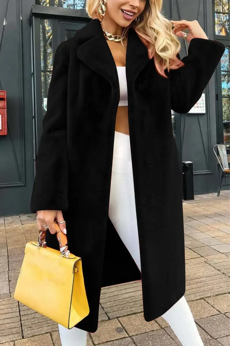 Chic Plush Wrap Coat